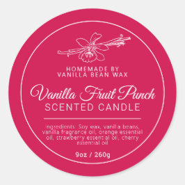 自家製バニラフルーツパンチロウソク素材 ラウンドシール