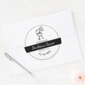 自家製バーベキューソースBBQラベル ラウンドシール (封筒)