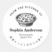 自家製パイのキッチンからミニマルモダン ラウンドシール (正面)