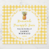 自家製パイナップルジュース リキュールボトルラベル (シングルラベル)
