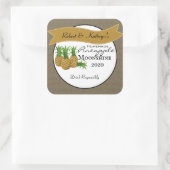 自家製パイナップルムーンシャインパーソナライズされた スクエアシール (バッグ)