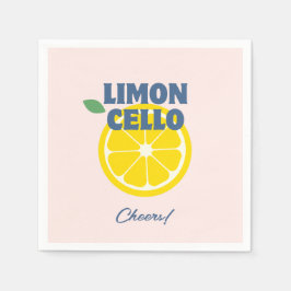 自家製パステルピンクリモンチェロリキュール スタンダードカクテルナプキン