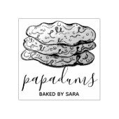 自家製パパダムインディアンクリスピーなフラットブレッ焼いたドバイ ラバースタンプ (インプリント)