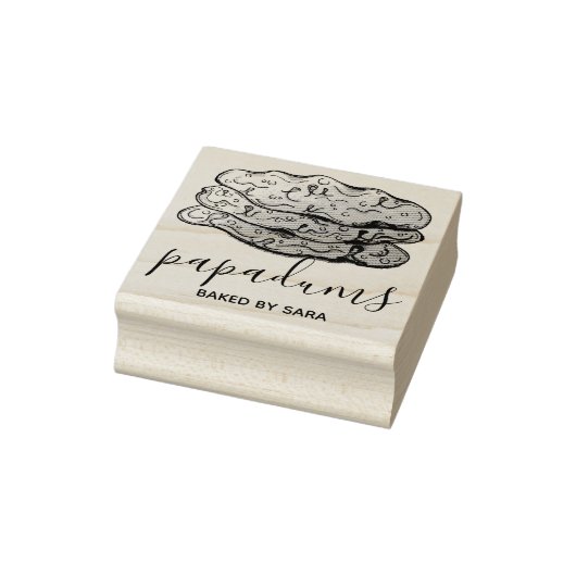 自家製パパダムインディアンクリスピーなフラットブレッ焼いたドバイ ラバースタンプ (スタンプ)