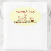 自家製パンが自分の好みに合わせる 楕円形シール (バッグ)