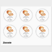 自家製パンのレーベル ラウンドシール (シート)