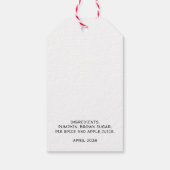 自家製パンプキンジュースの缶詰ラベル ギフトタグ (裏面)