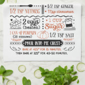 自家製パンプキンパイレシピ |農家 キッチンタオル (折り畳み)