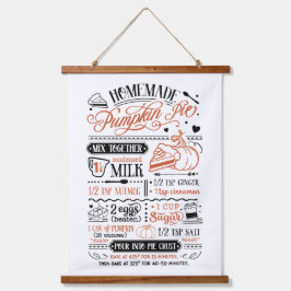 自家製パンプキンパイレシピ |農家 吊り下げ型タペストリー