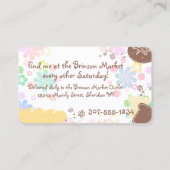 自家製パンベーキングパンかわいい花 名刺 (裏面)