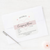 自家製パーソナライズされたアレルギーラベル スクエアシール (封筒)