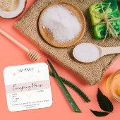 自家製パーソナライズされたアレルギーラベル スクエアシール