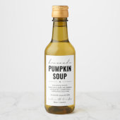 自家製パーソナライズされたカボチャのスープラベル ワインラベル (正面)