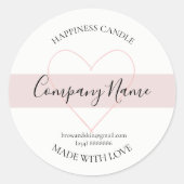 自家製パーソナライズされたキャンドルラベル ラウンドシール (正面)