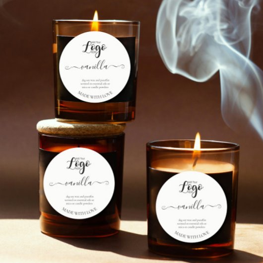 自家製パーソナライズされたキャンドルラベル ラウンドシール