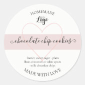 自家製パーソナライズされたクッキーラベル ラウンドシール (正面)