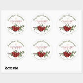 自家製パーソナライズされたクランベリーソーレーベル ラウンドシール (シート)