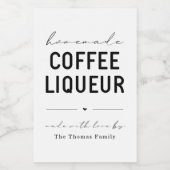 自家製パーソナライズされたコーヒーリキュールラベル ワインラベル (シングルラベル)