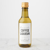 自家製パーソナライズされたコーヒーリキュールラベル ワインラベル (正面)