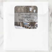 自家製パーソナライズされたシロップのラベル スクエアシール (バッグ)