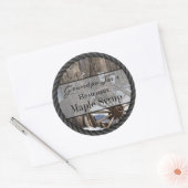 自家製パーソナライズされたシロップ素朴ラベル ラウンドシール (封筒)