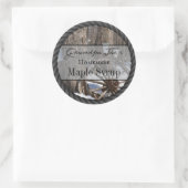 自家製パーソナライズされたシロップ素朴ラベル ラウンドシール (バッグ)