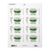 自家製パーソナライズされたズッキーニ風味またはピクルス ラベル (フルシート)