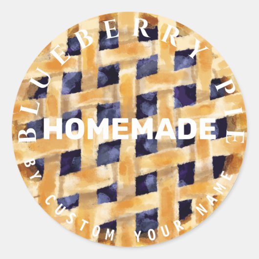 自家製パーソナライズされたパイクラシック丸ステッカー ラウンドシール (正面)