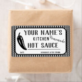自家製パーソナライズされたホットソースラベル黒チリ ラベル (インサイチュ)
