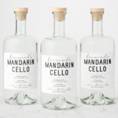 自家製パーソナライズされたマンダリンチェロラベル リキュールボトルラベル (ボトル)