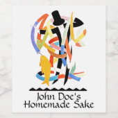 自家製パーソナライズされた酒酒酒寿司ラベル ワインラベル (シングルラベル)