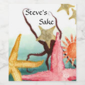 自家製パーソナライズされた酒酒酒寿司ラベル ワインラベル (シングルラベル)