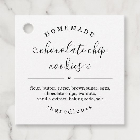 自家製パーソナライズされた食ラベル フェイバータグ (正面)