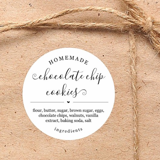 自家製パーソナライズされた食品シール ラウンドシール