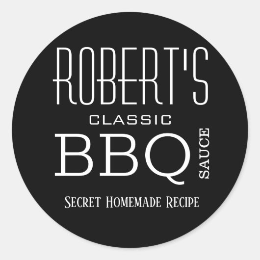 自家製パーソナライズされたBBQソーレーベル ラウンドシール (正面)
