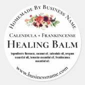 自家製ヒーリングサルベーム用ステッカーラベル ラウンドシール (正面)