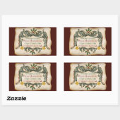 自家製ビクトリアンクリスマスパーソナライズされた- 長方形シール (シート)