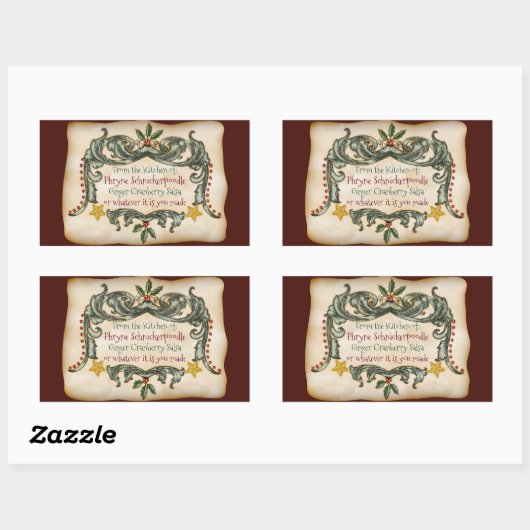 自家製ビクトリアンクリスマスパーソナライズされた- 長方形シール (シート)