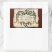 自家製ビクトリアンクリスマスパーソナライズされた- 長方形シール (バッグ)