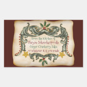 自家製ビクトリアンクリスマスパーソナライズされた- 長方形シール (正面)