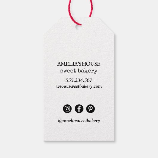 自家製ビジネスカスタムロシンプルゴ価格 ギフトタグ (裏面)