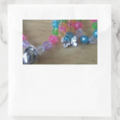 自家製ビーズブレスレット 長方形シール (バッグ)