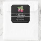 自家製ビーツスクエアラベルブラック スクエアシール (バッグ)