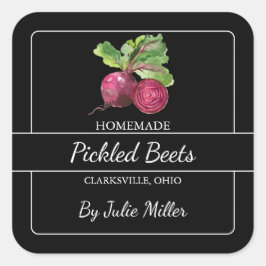 自家製ビーツスクエアラベルブラック スクエアシール