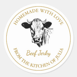 自家製ビーフジャーキーラベル ラウンドシール