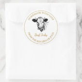 自家製ビーフジャーキーラベル ラウンドシール (バッグ)