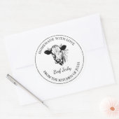 自家製ビーフジャーキーラベル ラウンドシール (封筒)