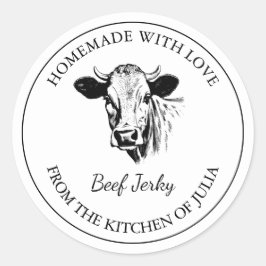 自家製ビーフジャーキーラベル ラウンドシール