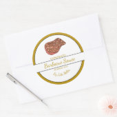 自家製ビーフバーベキューソースBBQラベル ラウンドシール (封筒)