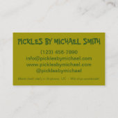 自家製ピクルスウィートチップスディルピクルショップ 名刺 (裏面)